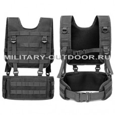 Anbison Tactical Belt and Shoulder System Black